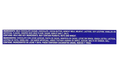 nestle crunch ingredient list